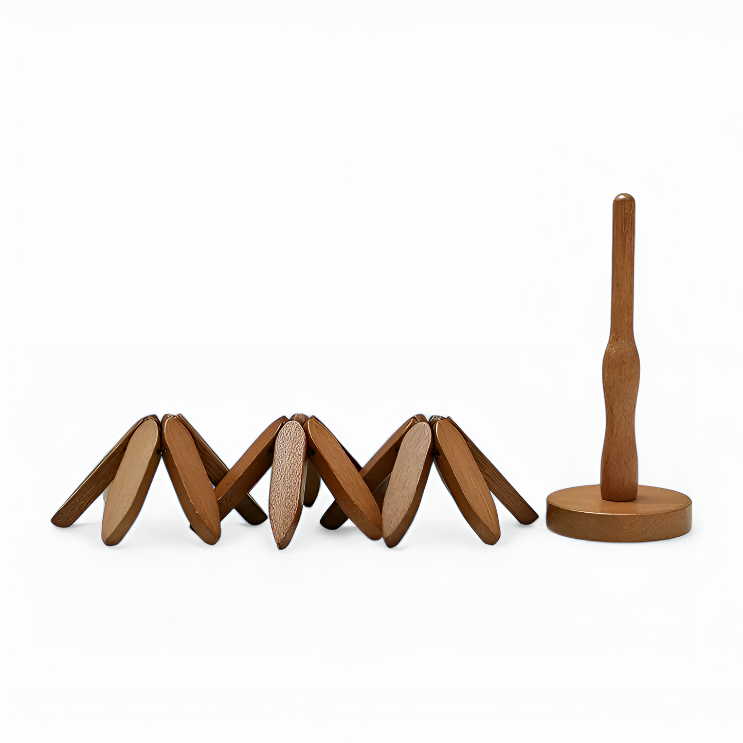 Charming Foldable Wooden Trivet Set